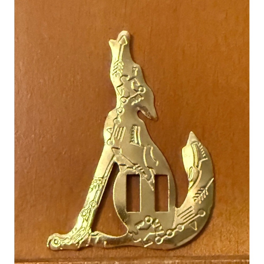 Vintage Gold/Brass Tone Western Buckle Slider Accent Plate